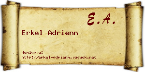 Erkel Adrienn névjegykártya